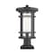 Z-Lite Jordan 1 Light Outdoor Pier Mounted Fixture, Black And Clear Seedy 570PHB-533PM-BK - alternate 1